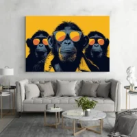 Tableau-Singes-Moderne-paysage-3-2-2 Tableau Singes Moderne