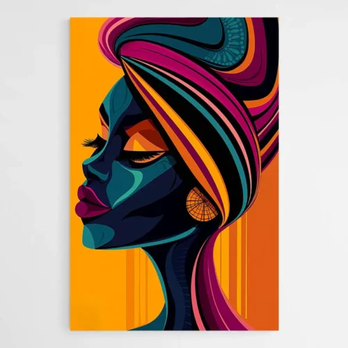 Tableau femme africaine design