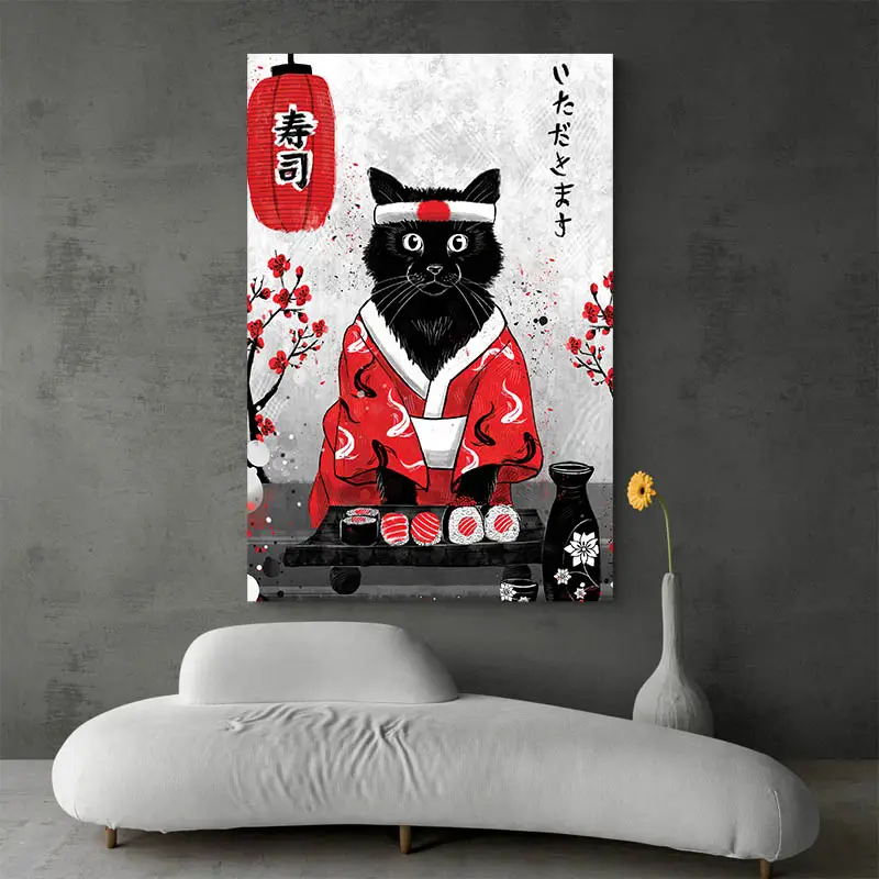 Tableau Japonais Chat