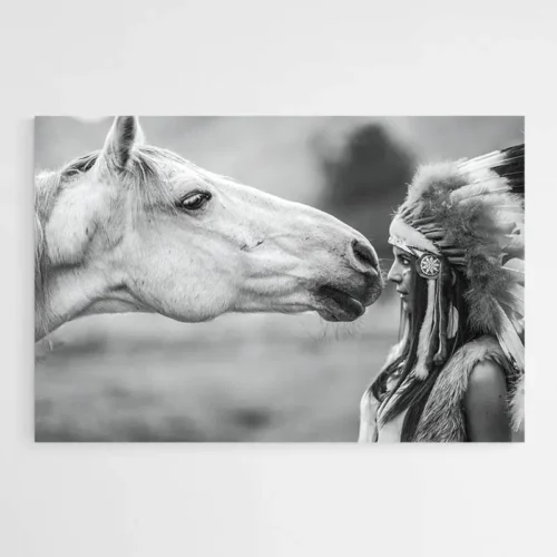Tableau Cheval et Indienne