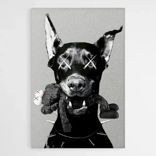 Tableau Dobermann Kaws