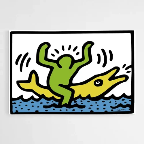 Tableau Keith Haring Dolphin
