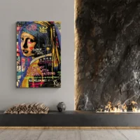 Tableau la Jeune Fille A la Perle Street Art