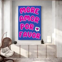 Tableau Moderne Mas Amor Por Favor