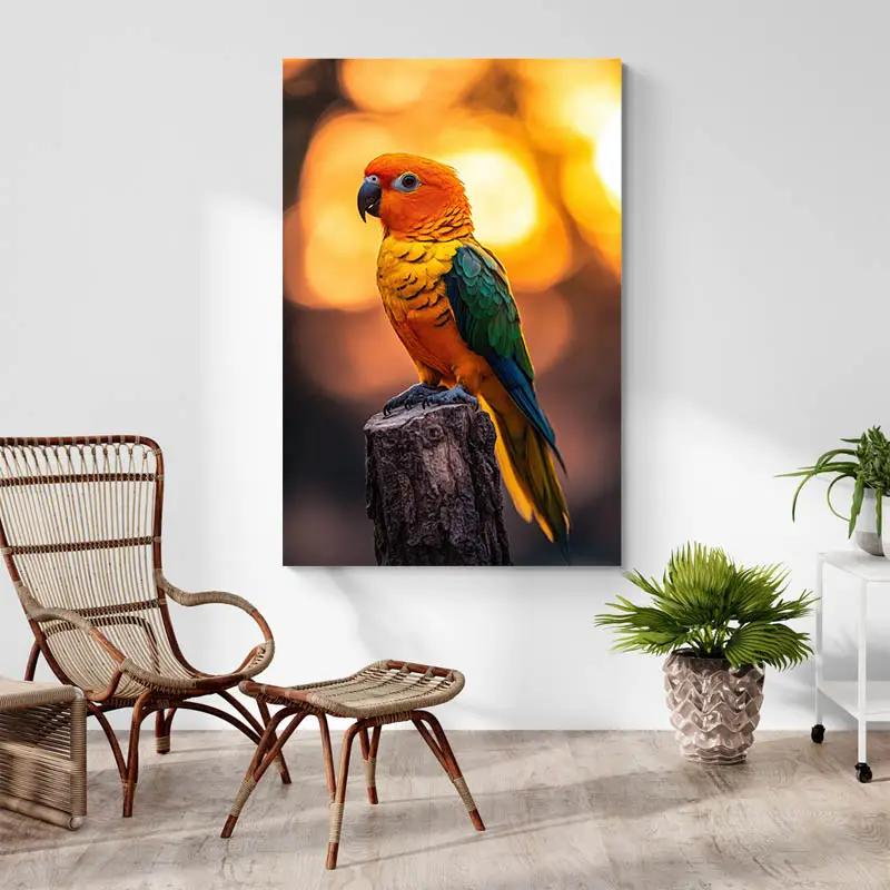 tableau-perroquet-orange-portrait-2-3-4 Tableau Perroquet Orange
