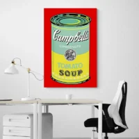 Tableau Pop Art Soupe Campbell Vert