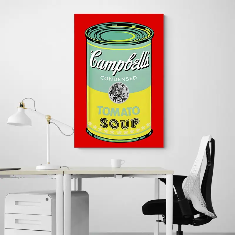Tableau Pop Art Soupe Campbell Vert