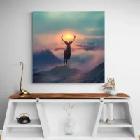 tableau-scandinave-cerf-carre-3 Tableau Scandinave Cerf Géométrique